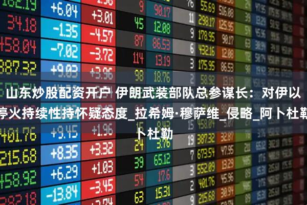 山东炒股配资开户 伊朗武装部队总参谋长：对伊以停火持续性持怀疑态度_拉希姆·穆萨维_侵略_阿卜杜勒